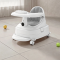 Multifunctional Baby Seat, 4‑in‑1 Infant Chair, Portable Feeding & Bathing Seat with Wheels & Removable Tray