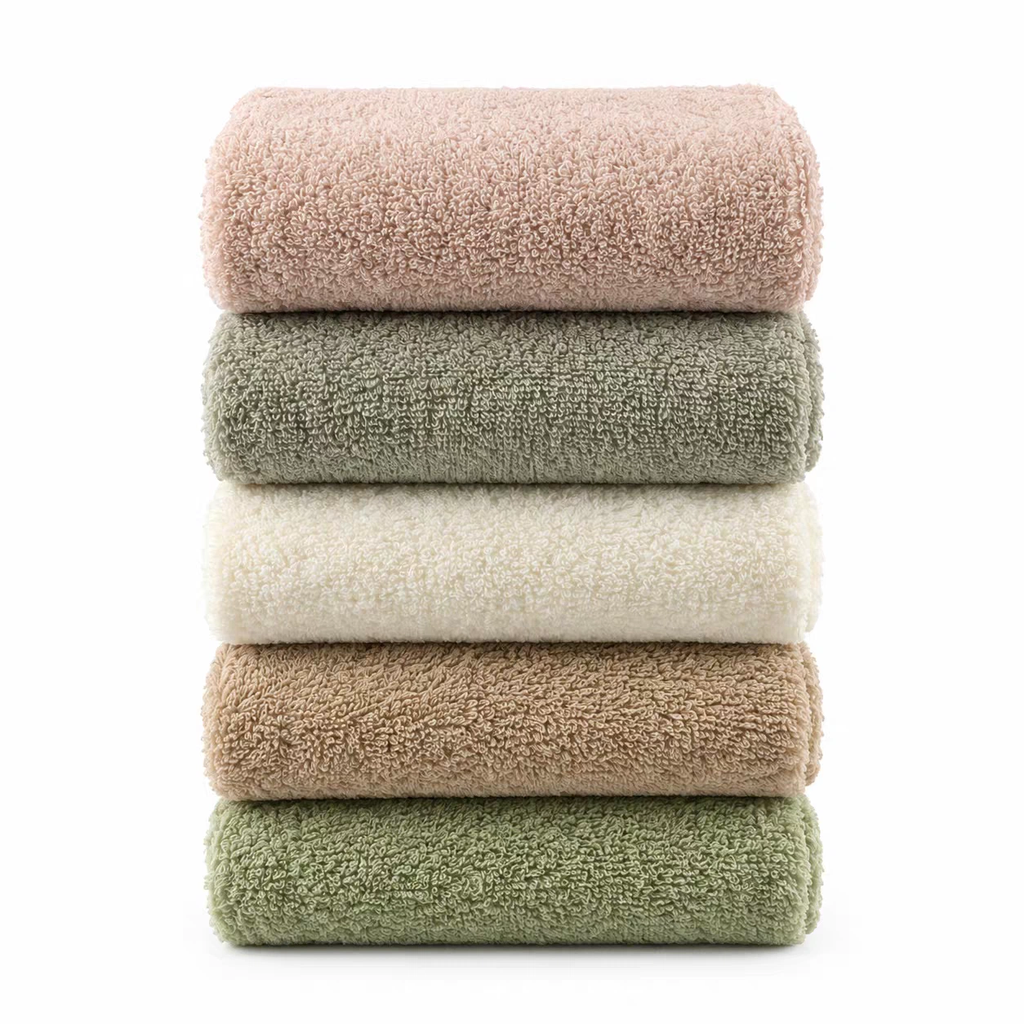 Vosges Double-Sided Terry Cotton Towel, Xinjiang Cotton Water Absorbent Face Towel, Soft Household Bath Hand Towel for Bathroom Dorm Students, Random Color, 34×80cm