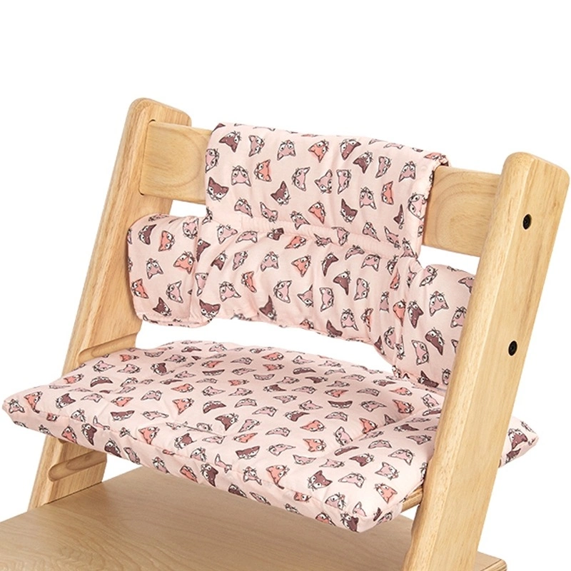 Cotton Seat Cushion & Backrest Pad for STOKKE Tripp Trapp High Chair, Waterproof & Stain Resistant Baby Highchair Accessory, Universal Replacement Pad