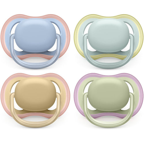 Avent Ultra Air Soother Plain Mixed 0-6 Months 2 Pack - Assorted