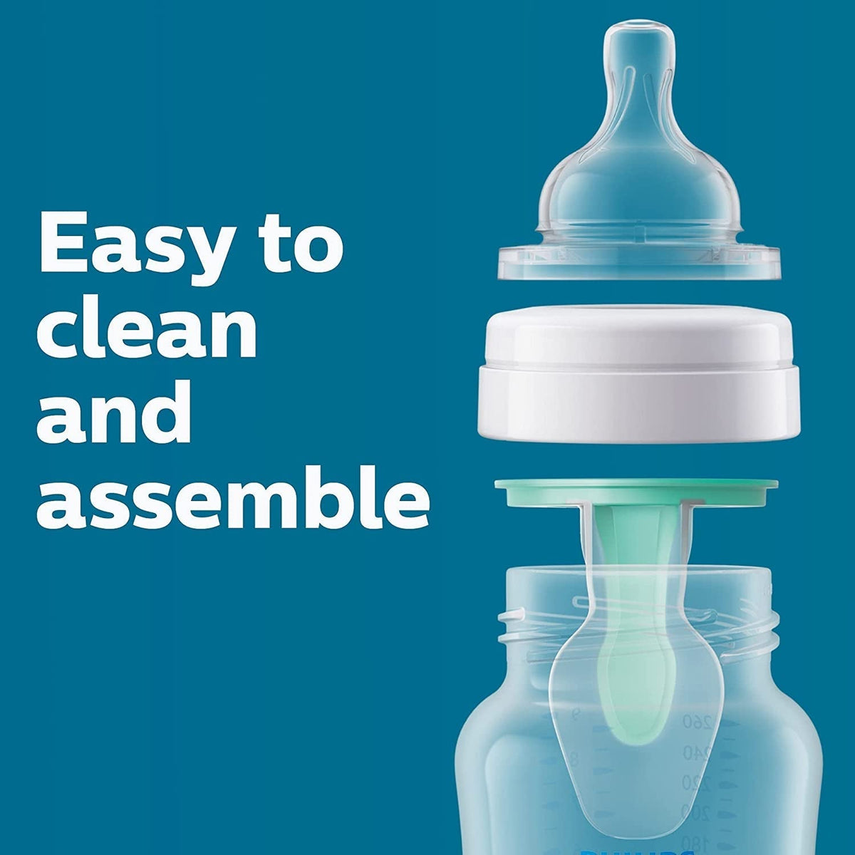 Philips Avent Anti-Colic Baby Bottle with AirFree Vent 4oz, 2 Pack