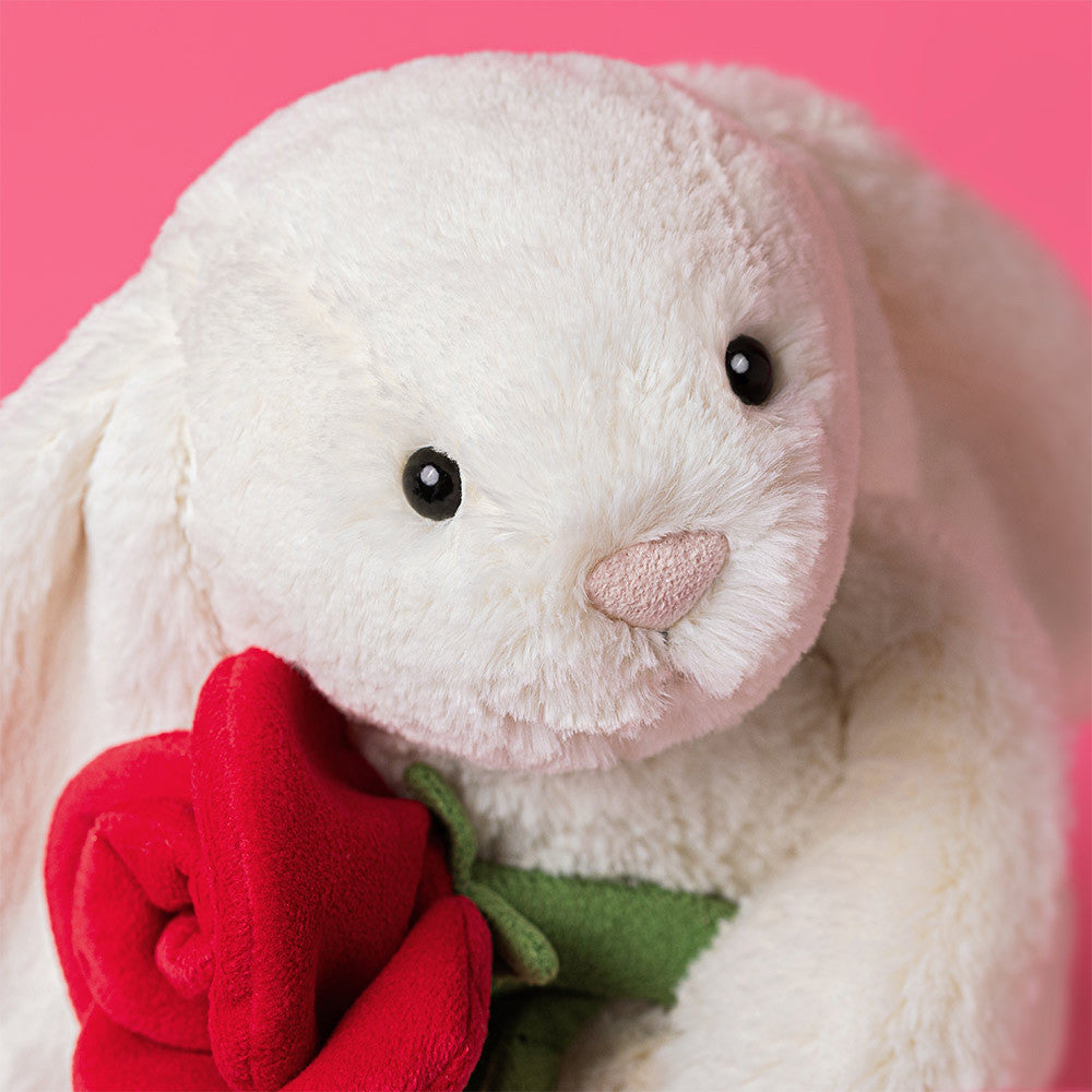 Jellycat Creamy Bunny with Rose