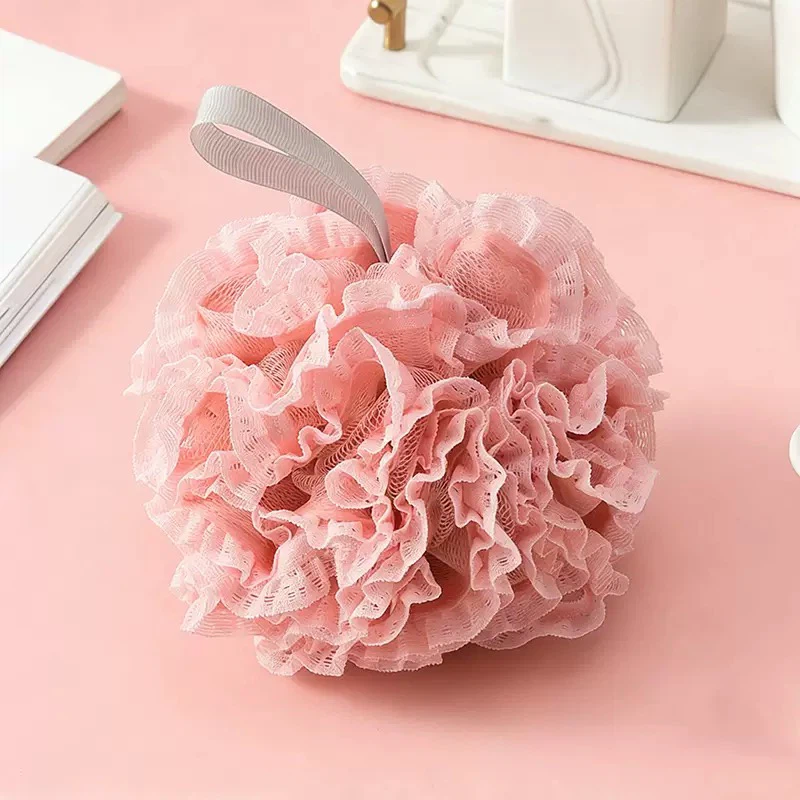 Large Lace Bath Pouf Ultra‑Soft Shower Ball, Durable Quick‑Drying