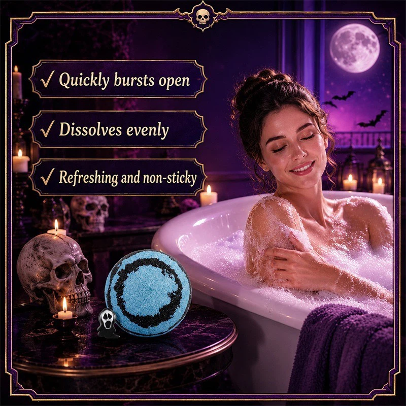 KORMESIC Halloween Skull Bath Bomb, Surprise Toy Inside