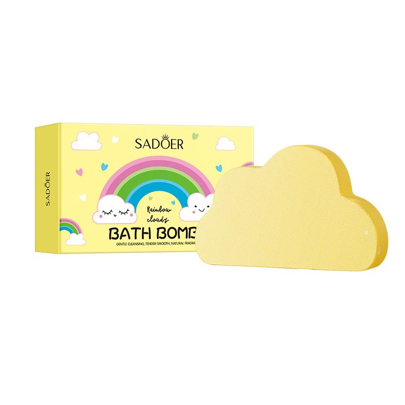 SADOER Cloud‑Shaped Rainbow Bath Bombs 100g