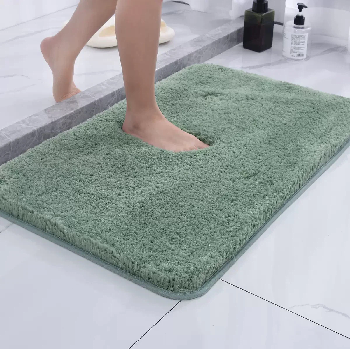 Plush Absorbent Non‑Slip Bathroom Bath Mat Rug
