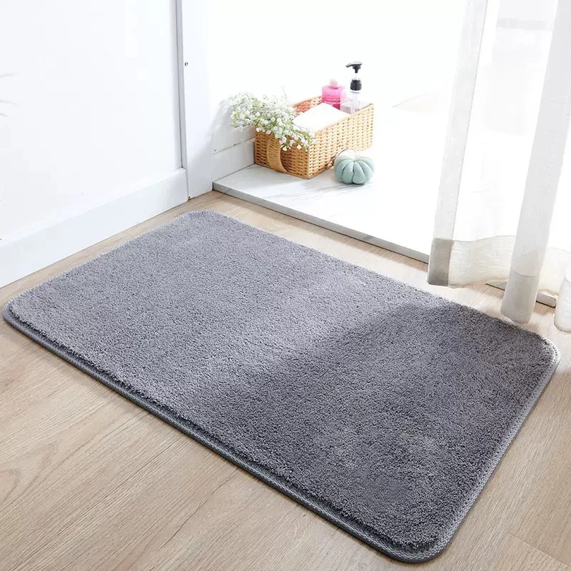 Short Plush Absorbent Non‑Slip Bath Mat Rug