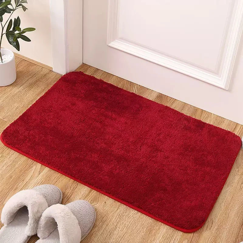 Short Plush Absorbent Non‑Slip Bath Mat Rug