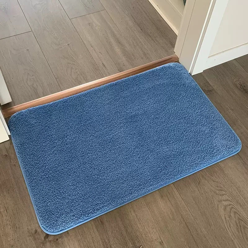 Short Plush Absorbent Non‑Slip Bath Mat Rug