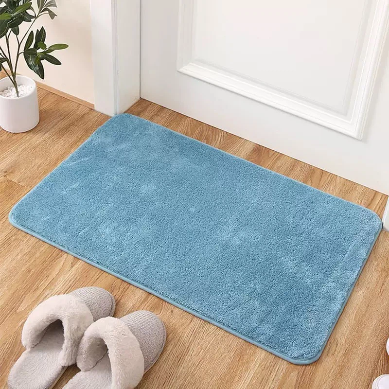 Short Plush Absorbent Non‑Slip Bath Mat Rug