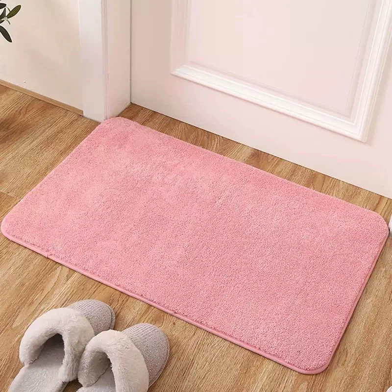 Short Plush Absorbent Non‑Slip Bath Mat Rug